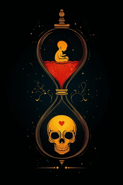 Life and Death Hourglass Logo