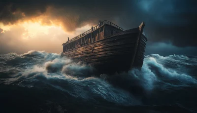 Ark on Stormy Sea