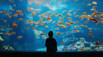 Large Fish Tank with Goldfish