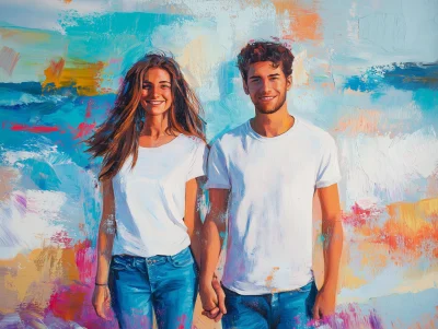 Abstract Portrait of Israeli Couple