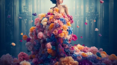 Woman in Flower Dress