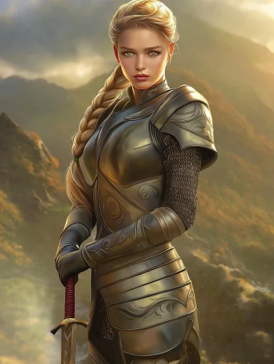 Young Female Paladin Portrait