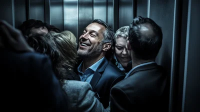 Elevator Scene in New York Office