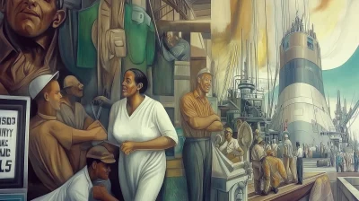 Michigan Trade Workers Mural