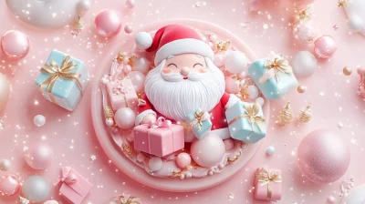 Cute Christmas Santa Claus Illustration