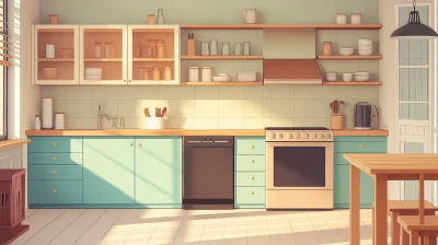 Minimalist Kitchen Design Illustration