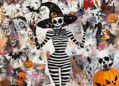 Halloween Pop Art Collage