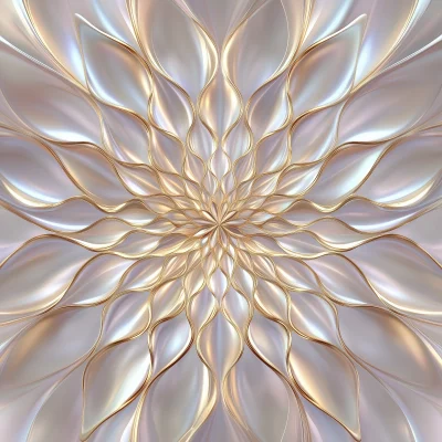 Abstract Gold Flower