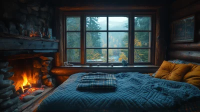 Cozy Mountain Cabin Bedroom