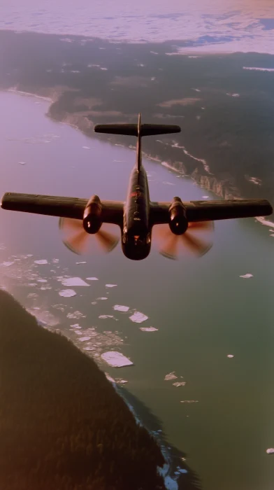 Admiral Byrd Flying over Antarctica in 1947