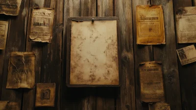 Old West Wanted Poster on Wooden Wall