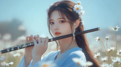 Flute Player in Hanfu