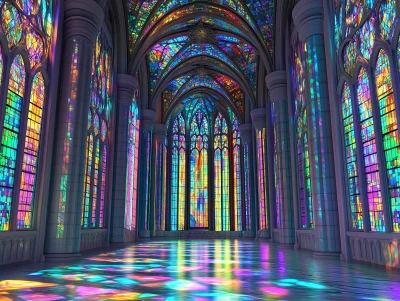 Psychedelic Stained Glass Cathedral