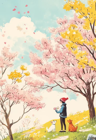 Spring Blossom Illustration