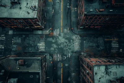 Cyberpunk City Street View