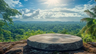 Natural Stone Podium in Rainforest Setting