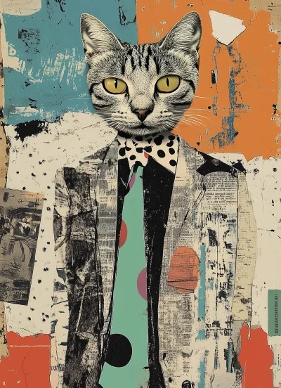 Surreal Cat Collage