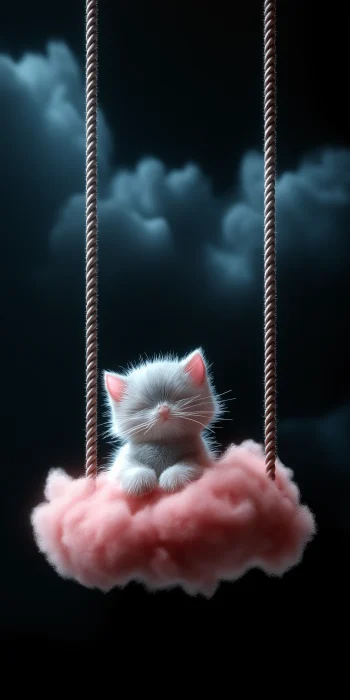 Fluffy Pink Cloud 3D Drawing