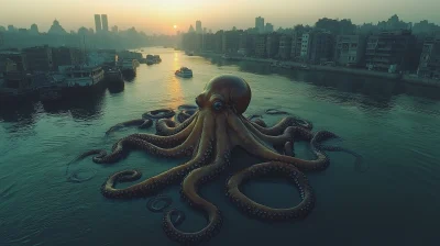 Octopus Emergence at Dawn