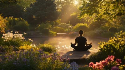 Tranquil Garden Meditation at Dawn