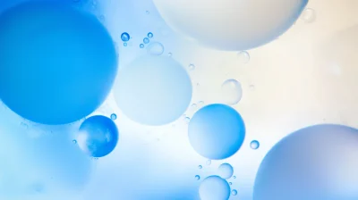 Blue and White Bubbles Abstract Background