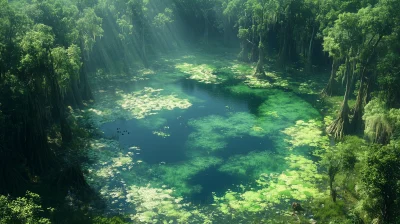 Swamp Bald Cypress from Above