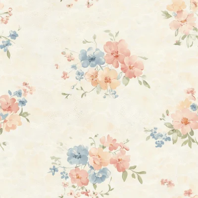 Vintage Floral Tablecloth Texture