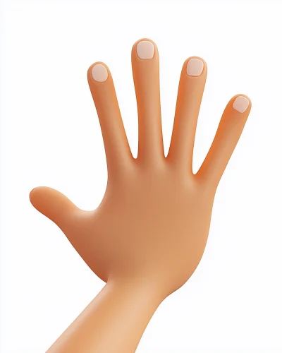 Child’s Hand in Pixar Style 3D Animation