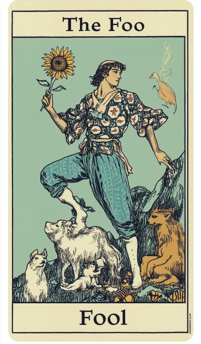 The Fool Tarot Card Illustration