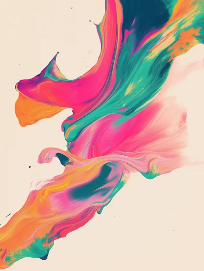 Colorful Swirling Abstract Fluid Art