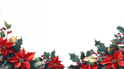 Christmas Floral Border