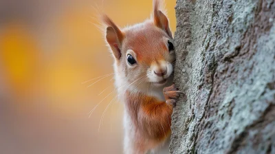 Curious Red Squirrel