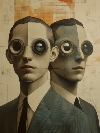 Twins in Neo-Style Portrait