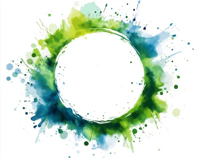 Circular Watercolor Splashes