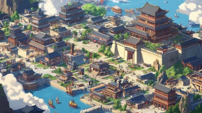 Ancient Chinese City Map