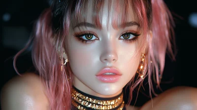 Ultra Realistic Portrait of Black Pink Lisa