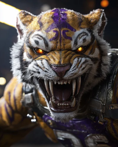 LSU Tigers Mascot Primal Rage Character