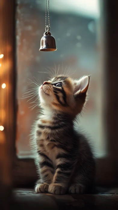 Curious Kitten and Bell