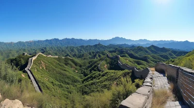 Panoramic view of the Great Wall