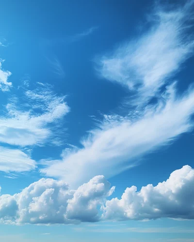 Blue Sky with White Clouds