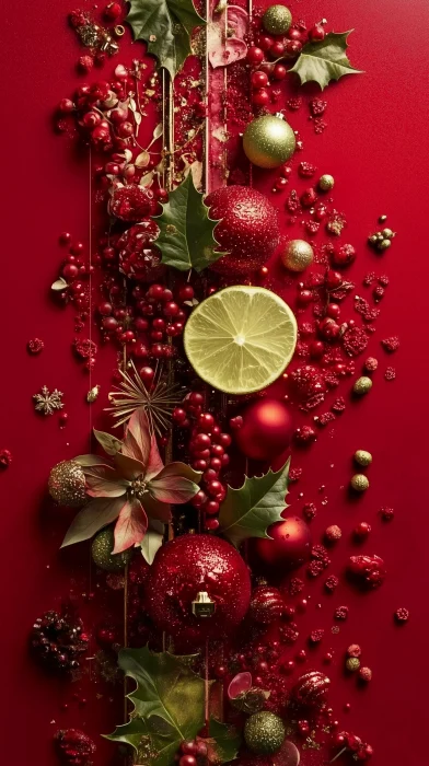 Seasonal Ornaments Background