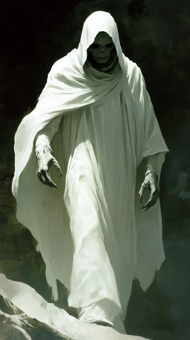 Mysterious White Robed Figure