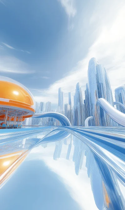 Futuristic Water Amusement Park