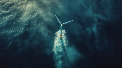 Offshore Windpark Aerial View