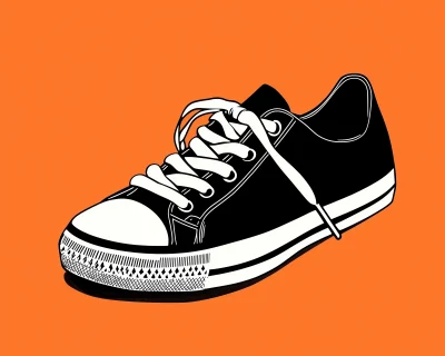 Sneaker Silhouette Vector Illustration