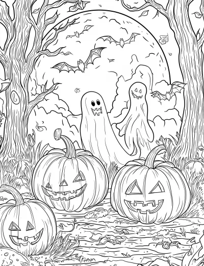 Cheerful Ghosts Playing Hide and Seek