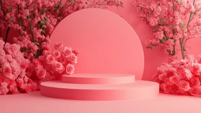 Bright Pink 3D Product Display