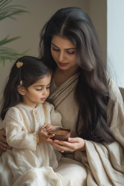 Urban Businesswomen with Daughter