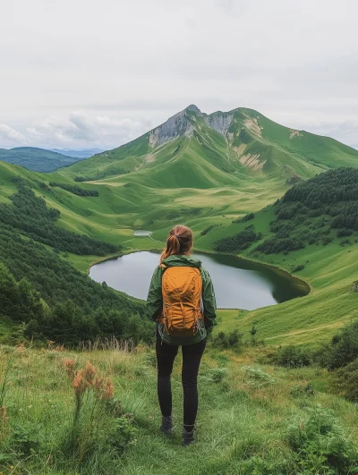 Hiking in Auvergne Volcano Park, France