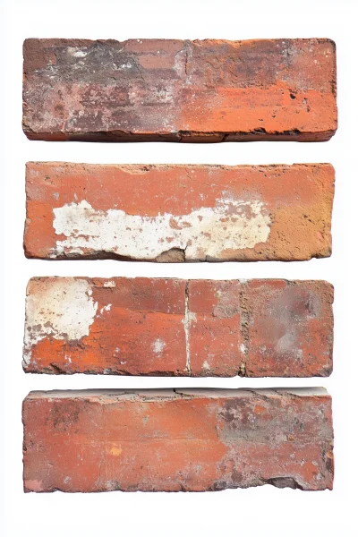 Set of Red Antique Bricks